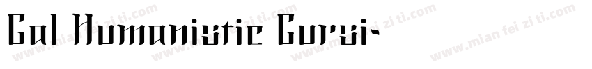 Cal Humanistic Cursi字体转换